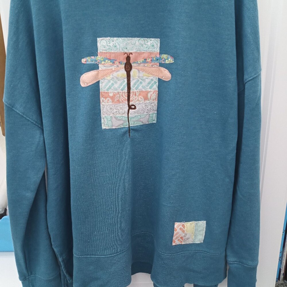Upcycled Sweatshirt Women's Casual Sweatshirt Boho Chic Upcycled Sweatshirt Sust
